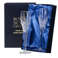 Royal Scot - London Pair Tall Flutes Pres Boxed